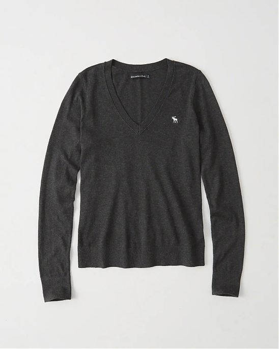 Женский свитер Abercrombie Fitch темно-серого цвета. Модель 02770. Подробное описание и цена товара. Доставка по России, Москве и Области от Moscow USA.
