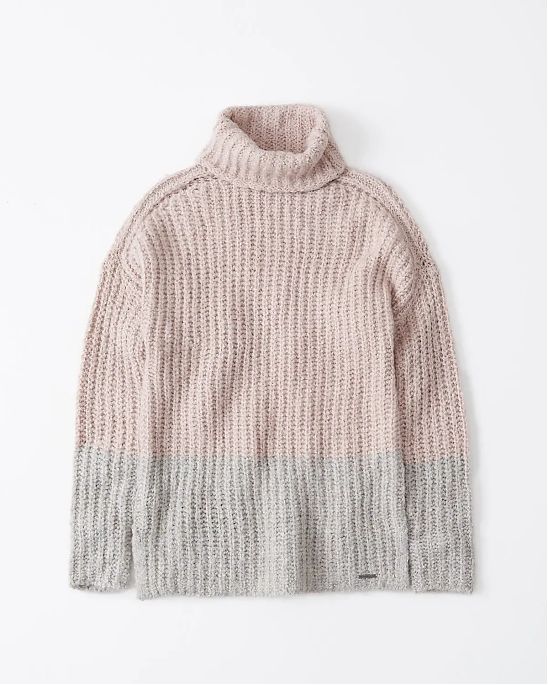 Женский свитер Abercrombie Fitch розового и серого цвета. Модель 03679. Подробное описание и цена товара. Доставка по России, Москве и Области от Moscow USA.