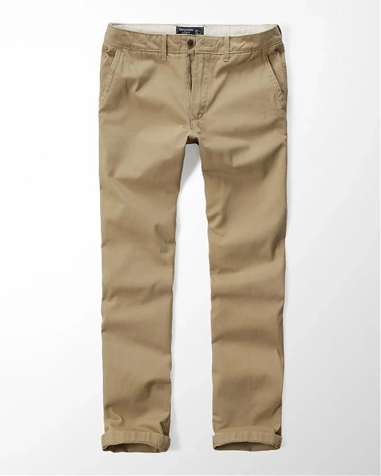 Moscow USA предлагает вам купить штаны Abercrombie Fitch Classic Straight Chino Pants песочного цвета. Модель 02904. Доставка по России, Москве и области, самовывоз.