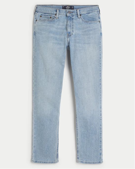 Moscow USA предлагает вам купить джинсы Hollister Athletic Straight Jeans синего цвета с небольшими потертостями. Модель 7586. Доставка по России, Москве и области, самовывоз.