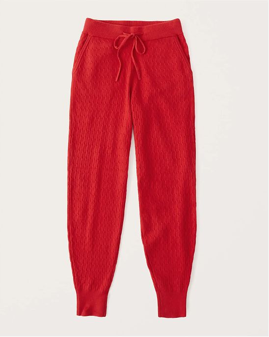 Женские спортивные штаны свитер Abercrombie Fitch красного цвета. Модель 06123. Подробное описание и цена товара. Доставка по России, Москве и Области от Moscow USA