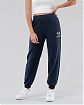 Женские спортивные штаны Hollister Joggers темно-синего цвета с фирменным лого. Модель 6009. Подробное описание и цена товара. Доставка по России, Москве и Области от Moscow USA