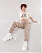 Женские спортивные штаны Hollister Dad Joggers светло-коричневого цвета с нашитым логотипом в виде чайки. Модель 06059. Подробное описание и цена товара. Доставка по России, Москве и Области от Moscow USA
