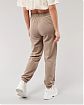 Женские спортивные штаны Hollister Dad Joggers светло-коричневого цвета с нашитым логотипом в виде чайки. Модель 06059. Подробное описание и цена товара. Доставка по России, Москве и Области от Moscow USA