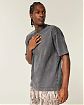 Мужская плотная футболка Hollister темно-серого цвета из мягкого хлопка с винтажным эффектом. Оригинальная модель 08176, бесплатная доставка и примерка по России