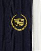 Мужское поло Abercrombie & Fitch тёмно-синего цвета с полосками и логотипом Кадилак. Оригинальная модель 08183, бесплатная доставка и примерка по России.