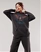 Женская толстовка Hollister Oversized темно-серого цвета с фирменным принтом орла. Модель 06718. Подробное описание и цена товара. Доставка по России, Москве и Области от Moscow USA