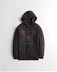 Женская толстовка Hollister Oversized темно-серого цвета с фирменным принтом орла. Модель 06718. Подробное описание и цена товара. Доставка по России, Москве и Области от Moscow USA