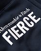 Moscow USA предлагает Вам купить спортивные классические штаны Abercrombie Fitch темно-синего цвета с белой нашитой надписью Fierce. Модель 05685. Доставка по России, Москве и области, самовывоз.